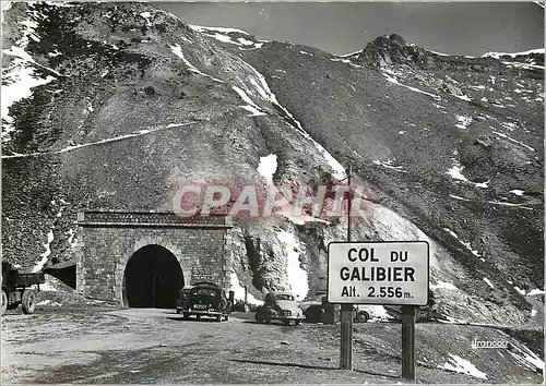 Moderne Karte Tunnel du Galibier et Sentiers de la Table d'Orientation