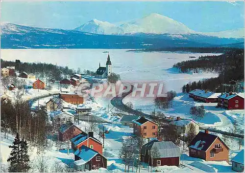 Moderne Karte Tarnaby mot Ryfjallet Lappland Sweden