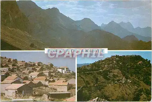 Cartes postales moderne Bonjour de la Kabylie Monts de Djurdjura et Villages en Kabylie
