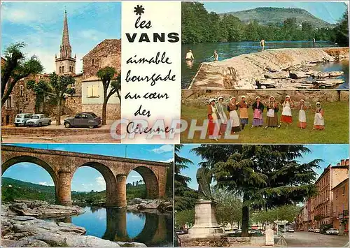Cartes postales moderne Les Vans Ardeche Vue sur l'Eglise Le Chassezac