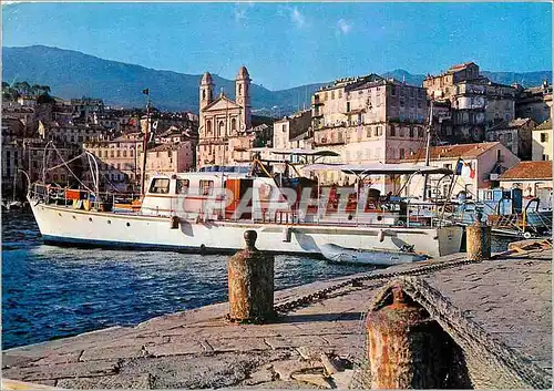 Moderne Karte Corse Ile de Beaute Bastia Ville Touristique