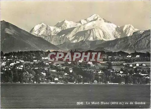 Cartes postales moderne Le Mont Blanc vu de Geneve