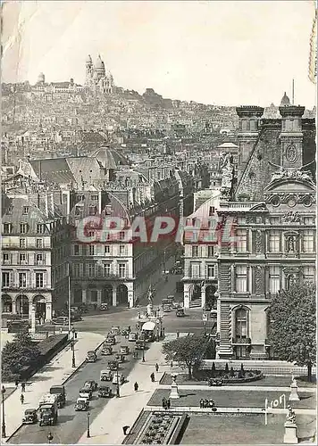 Cartes postales moderne Paris Place des Pyramides Butte Montmartre et Sacre Coeur