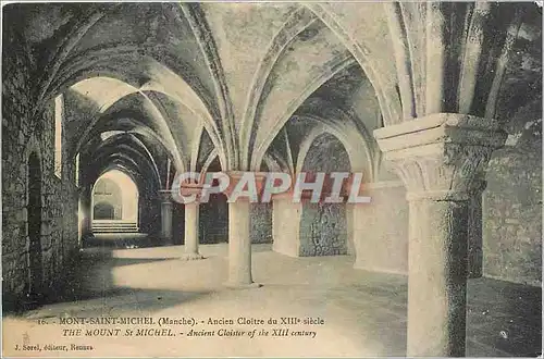 Cartes postales Mont Saint Michel Manche Ancien Cloitre du XIII siecle