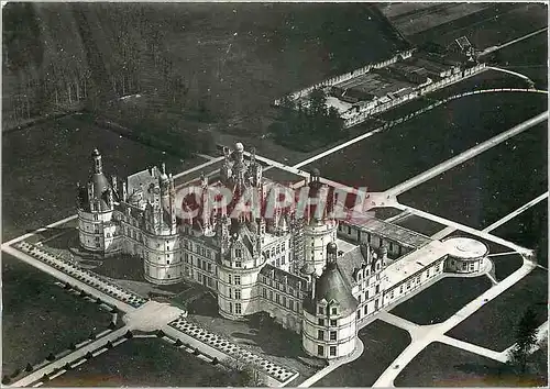 Moderne Karte Chambord Loir et Cher Le Chateau Vue Aerienne