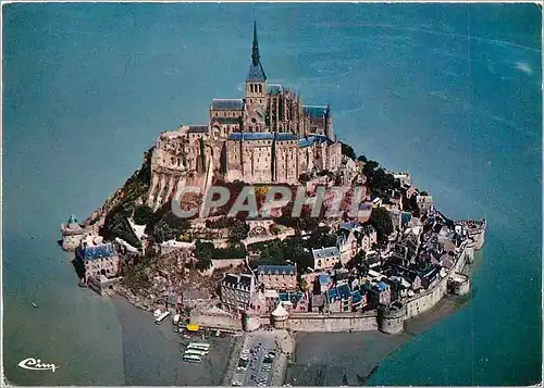 Cartes postales moderne Le Mont Saint Michel Manche Vue aerienne sur Tombelaine