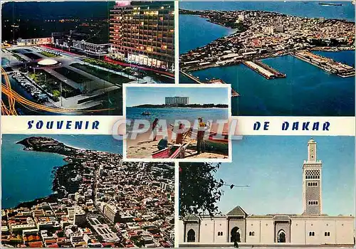 Moderne Karte Souvenir de Dakar Vue generale Vue aerienne