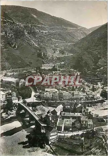 Cartes postales moderne Gorges du Tarn Lozere Vue panoramique de Ste Enimie et Lacets de la route de Mende
