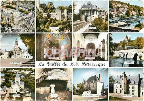 Cartes postales moderne La Vallee du Loir Pittoresque Vendome Les Roches Montoire Lavardin Le Gue du Loir Troo Couture