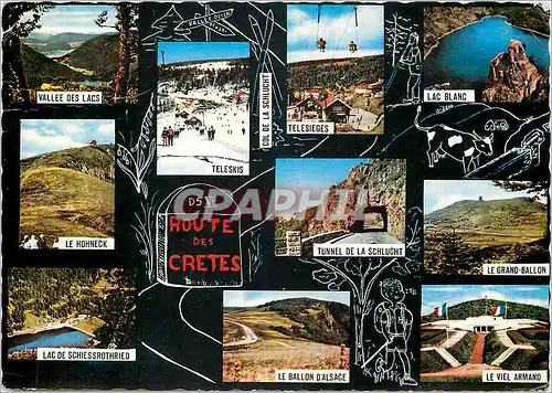 Cartes postales moderne Route des Cretes Vallee des Lacs Teleskis Telesiege Lac Blanc Vache Hohneck