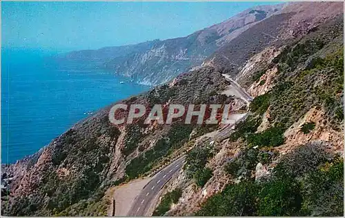 Moderne Karte Looking north from Partington Ridge Big Sur