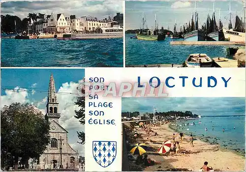 Cartes postales moderne Loctudy son Port sa Plage son Eglise