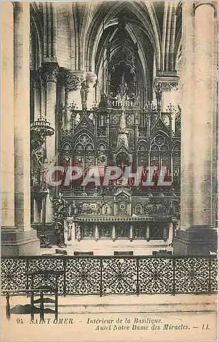 Cartes postales Saint Omer Interieur de la Basilique Autel Notre Dame des Miracles