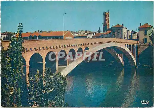 Cartes postales moderne Villeneuve sur Lot Lot et Garonne Le Pont Neuf sur le Lot et le clocher de l'Eglise Sainte Cathe