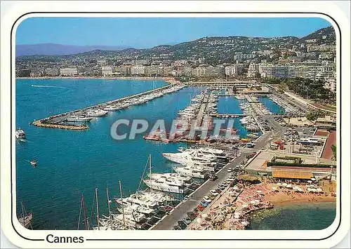 Moderne Karte Cannes Vue aerienne Le Port