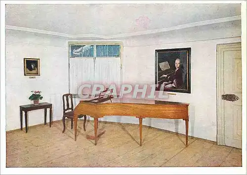 Cartes postales moderne Mozarts Geburtszimmer mit dem Beruhmten Walter Flugel
