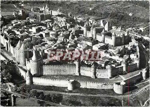 Moderne Karte Carcassonne Aude Vue d'Ensemble de la cite