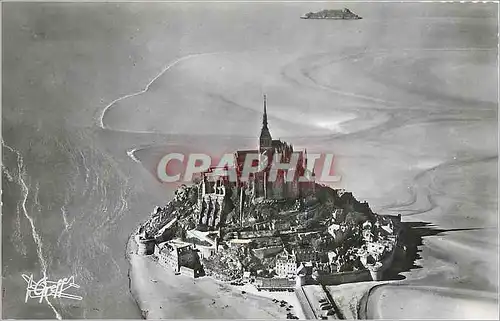 Cartes postales moderne Mont Saint Michel Manche Vue aerienne Le Mont et l'Ile de Tombelaine