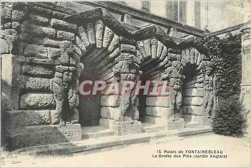 Cartes postales Palais de Fontainebleau La Grotte des Pins Jardin Anglais