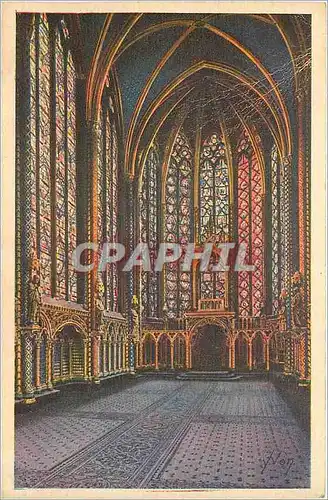 Cartes postales Paris Interieur de la Sainte Chapelle Haute Holy Chapel inside