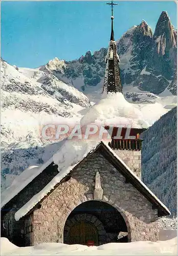 Moderne Karte Au Pays du Mont Blanc La Chapelle des Praz sous son Blanc Manteau