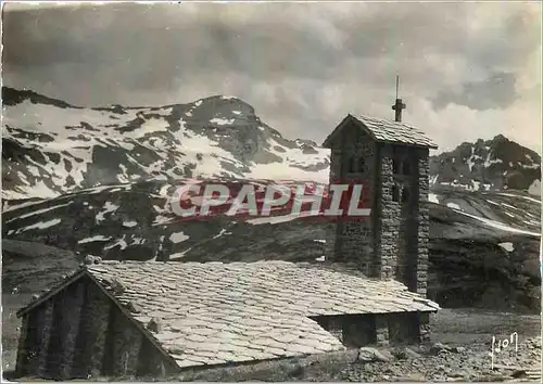 Moderne Karte Col de L'Iseran Savoie Chapelle Notre Dame de toute prudence L'Ouille Noire et Pointe des Arses