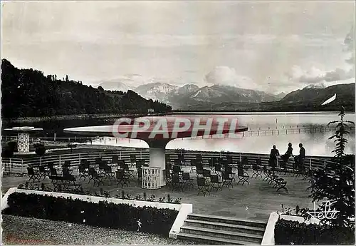 Moderne Karte Aix les Bains La Plage et le Mont Granier