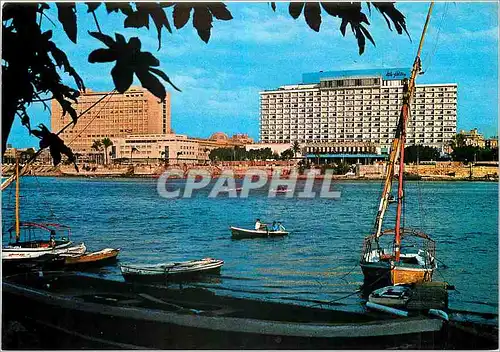 Moderne Karte Cairo The Nile Hilton Hotel Socialist Union Build