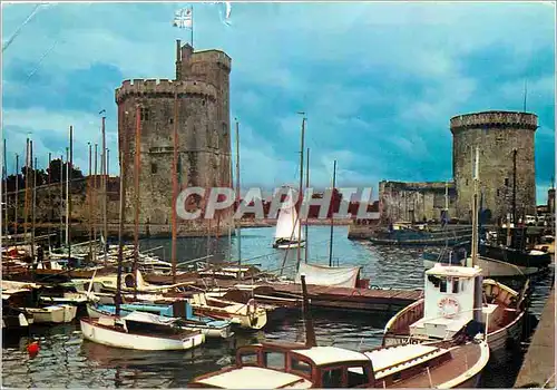 Moderne Karte La Rochelle Charente Maritimes Les Tours et le Port Bateaux