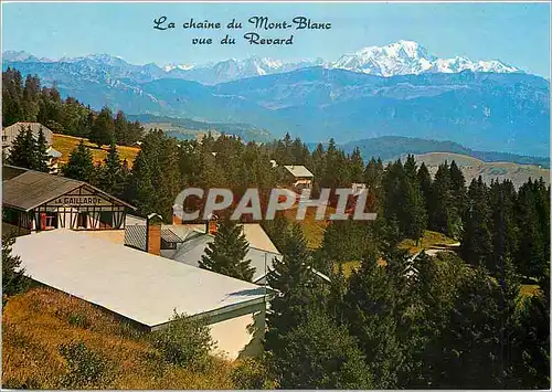 Moderne Karte Le Mont Revard Savoie Panorama sur la Chaine du Mont Blanc