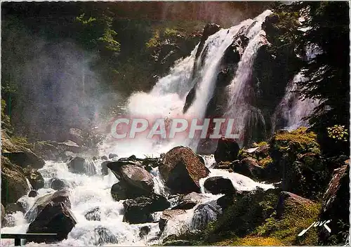 Moderne Karte Cauterets Cascade du Lutour route du Pont d'Espagne