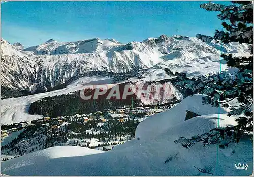 Cartes postales moderne Courchevel Savoie Le Jardin Alpin Les pistes de l'Ariondaz et les montagnes de la Vanoise