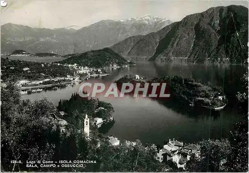 Cartes postales moderne Lago di Como Isola Comacina Sala Campo e Ossuccio