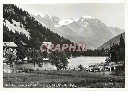 Cartes postales moderne Lac Champex et Gd Combin