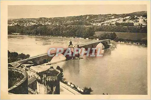 Cartes postales Avignon Le Pont Saint Benezet construit