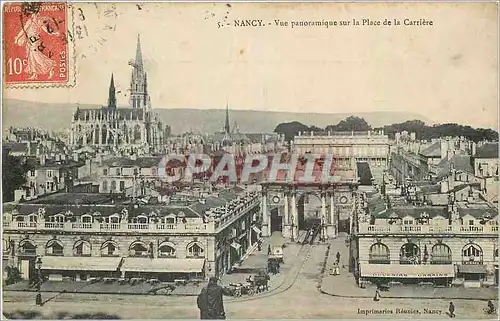 Cartes postales Nancy Vue panoramique sur la Place de la Carriere
