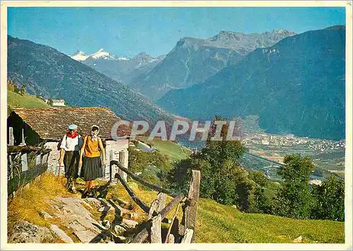 Cartes postales moderne Bei Ausserberg am Hohenweg Hohtenn-Lalden