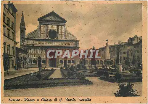 Moderne Karte Firenze Piazza e chiesa di S Maira Novella