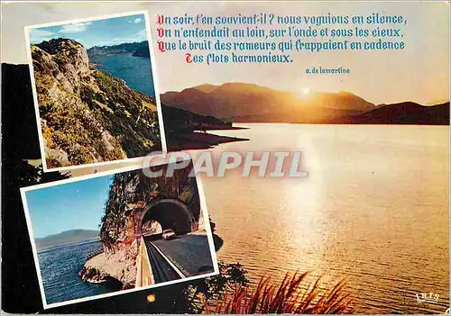 Cartes postales moderne Lac du Bourget La Chambotte Route en corniche de la Colombiere