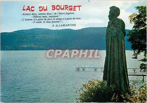 Cartes postales moderne Lac du Bourget (Savoie) Lamartine et le Lac