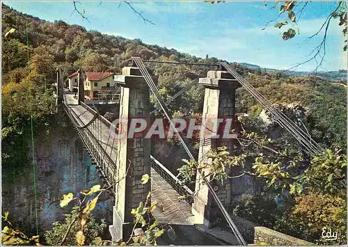 Moderne Karte Pont de l'Abime (Haute Savoie) construit sur le Cheran en 1887 (Longueur 60m Profnodeur 95m)
