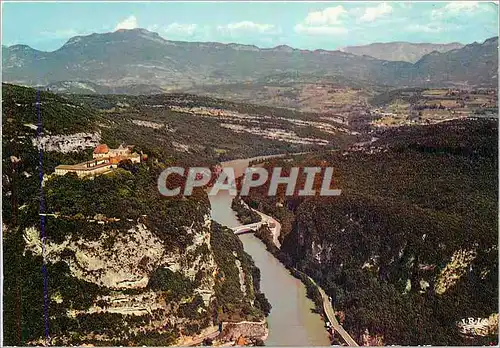 Moderne Karte Yenne (Savoie) la Porte de Savoie defile du Rhone et Pont de la Balme