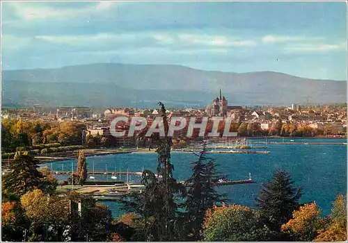 Cartes postales moderne Geneve La ville vue cologny