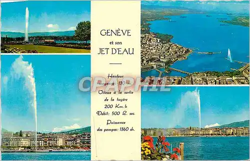 Cartes postales moderne Geneve et son jet d'eau