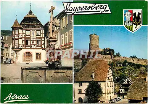 Cartes postales moderne kayserberg (Haut Rhhin) Fontaine du XVIe et chateau du XIIIe s