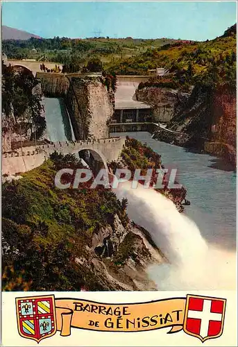 Moderne Karte Barrage de Genissant (Ain) le Saut de Ski