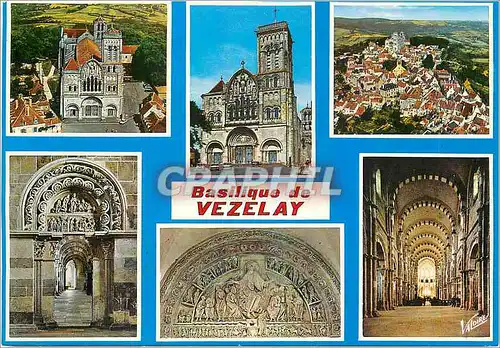 Cartes postales moderne Les Merveilles de L'Yonne Vezelay (Yonne) la basilique Sainte Madeleine (XIIe s)