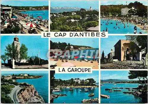 Moderne Karte cote d'Azur Le Cap d'Antibes la Garoupe d'attendez pas de mourir pour aller au paradis
