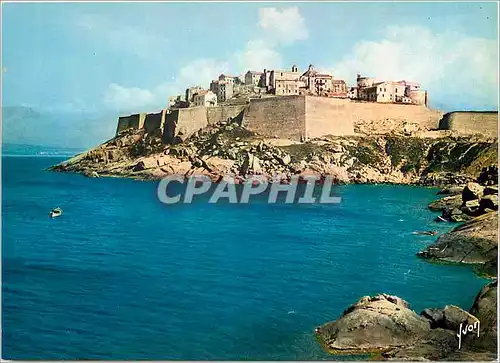 Cartes postales moderne La Corse Oasis de Beaute Calvi La citadelle ssanglee dans les hautes murailles de son enceinte b