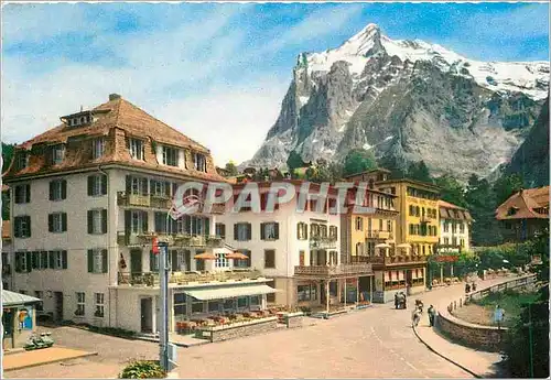 Moderne Karte Grindelwald mit Wetterhorn